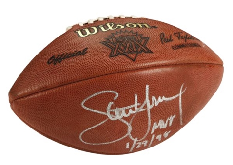 Steve Young Signed Super Bowl XXIX Game Used Football with MVP Inscription (49ers LOA)